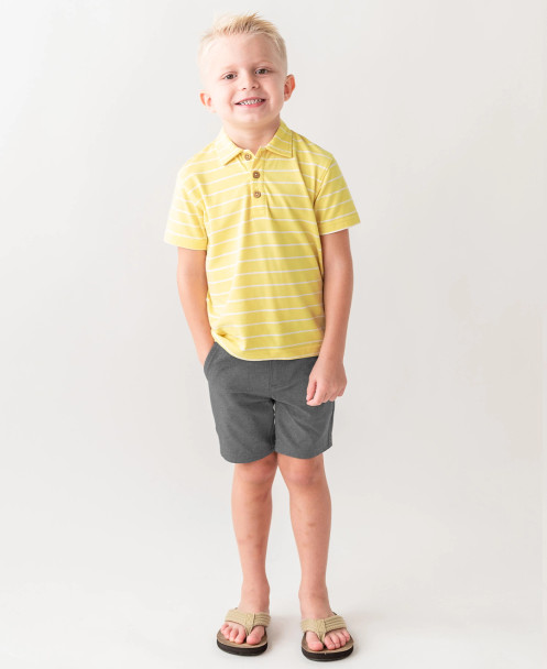 Rugged Butts Little Boys Performance Golf Shorts Grey Full Body