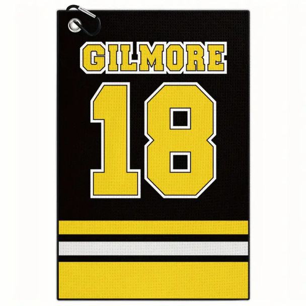 Happy Gilmore Golf Towel with Carabineer