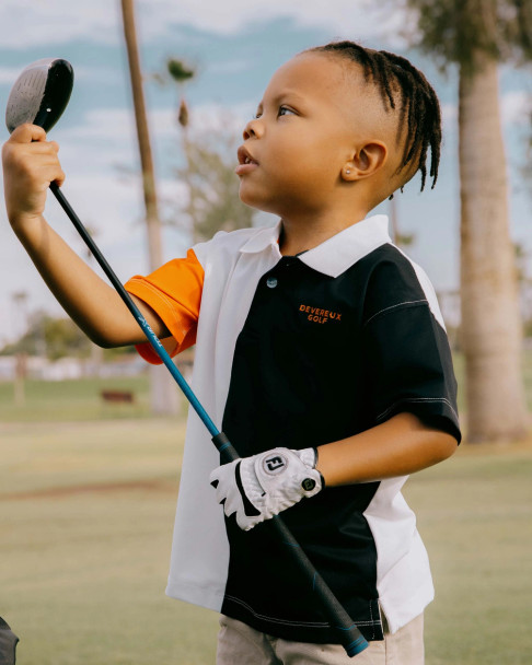 Devereux The Future of Golf Kids Polo - Front View