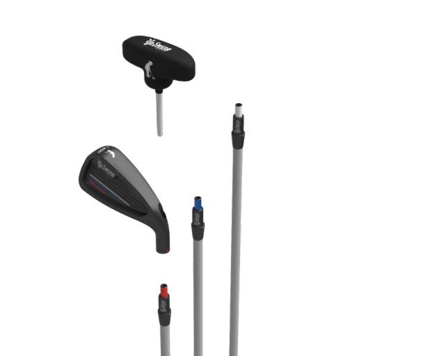 UpSwing 7 Club Kids Golf Set Ages 7-10 (kids 45-51" tall) Black