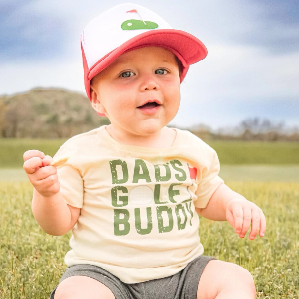 Golf Flag Adjustable Toddler Trucker Hat On Baby