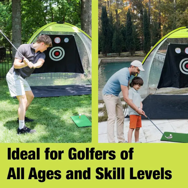 Elite Athletics Arched Golf Net with Targets 10 ft x 7 ft