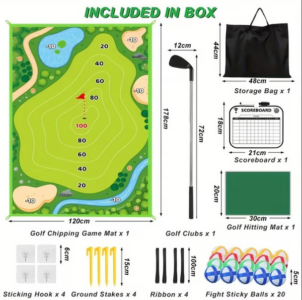 Avoid the Hazards Golf Velcro Chipping Game Contents