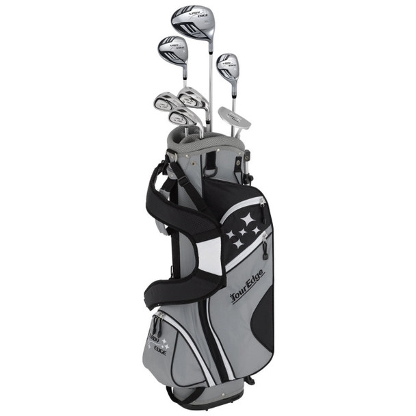 Tour Edge Lady Edge Womens Golf Set with Cart Bag - Black / Grey