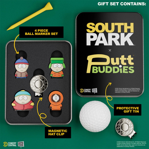 South Park - 4 Piece Ball Marker Set with Hat Clip