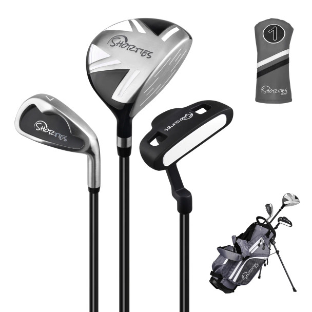 Shorties Tiny 3 Club Toddler Golf Set for Ages 2-3 (kids 34-38") - Graphite Color