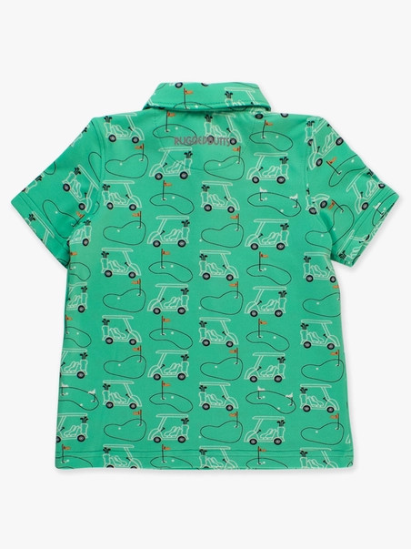 Rugged Butts Little Boys Performance Golf Polo - Golf Greens and Golf Carts