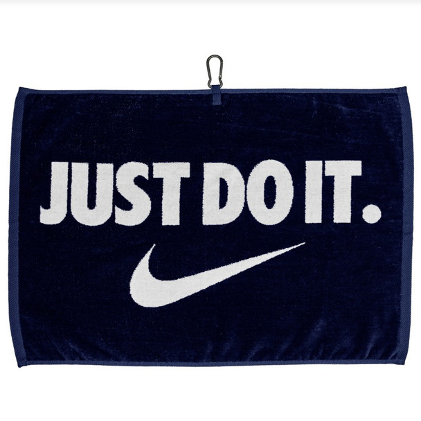 Nike Just Do It Jacquard Golf Towel - Midnight Navy