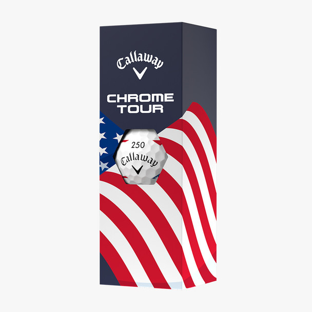 Callaway Chrome Tour USA Stripe Golf Balls - Limited Edition