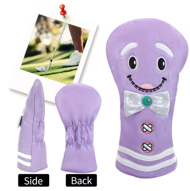 Happy Face PU Leather Headcovers  - Different Angles