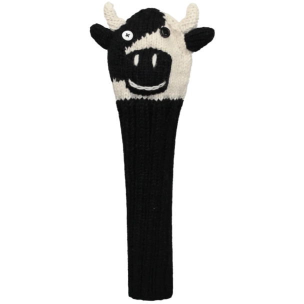 Knit Cow Driver Headcover - Black and White