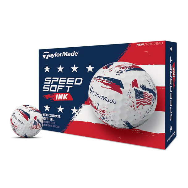TaylorMade SpeedSoft Ink Golf Balls - USA