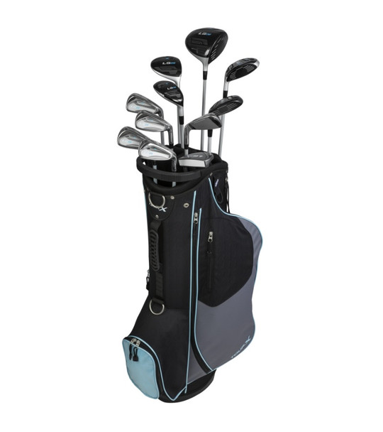 Tour X LG28 11 Club Womens Golf Set with Stand Bag (girls 63-68" tall) - Black Blue