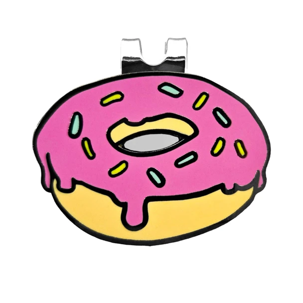 Donut Enamel Golf Ball Marker with Magnetic Hat Clip