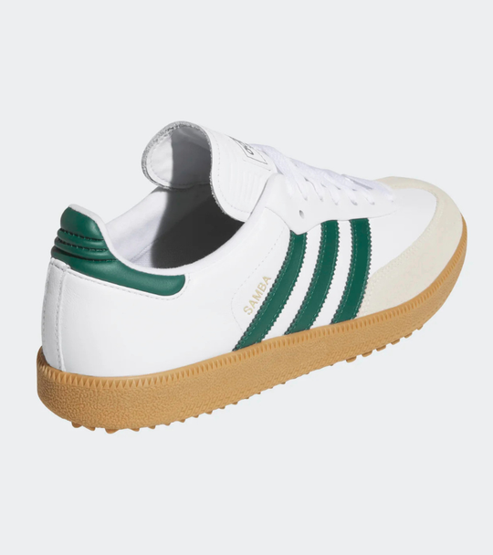Adidas Samba Spikeless Golf Shoes - White/Green