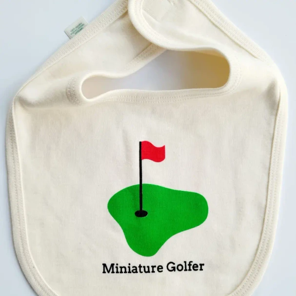 Simply Chickie Miniature Golfer Organic Cotton Baby's Bib