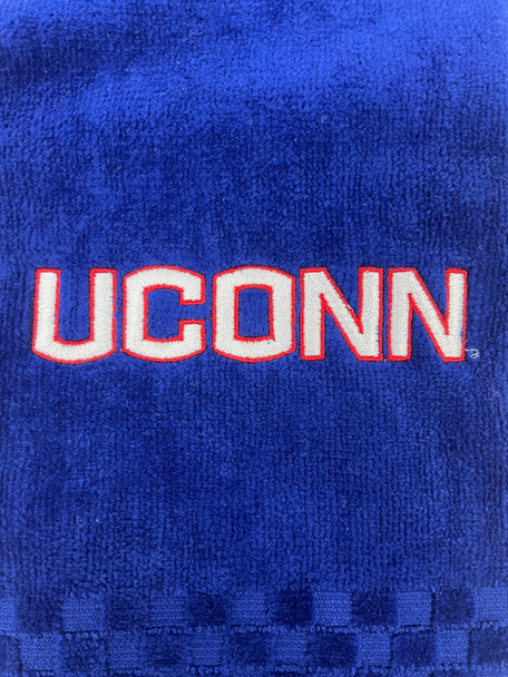 UCONN Huskies Embroidered Terry Golf Towel with carabiner