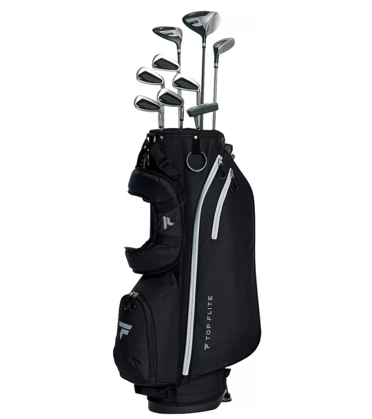 Top Flite XL 9 Club Senior Mens Golf Set - Black/Silver