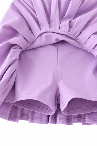 Pastel Lavender Girls Golf Skort with undershorts