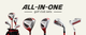 Aspire JLite 4 Club Kids Golf Set for Ages 3-5 (kids 36-44" tall) Red