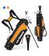 Tangkula Ultimate 4 Club Kids Golf Set for Ages 8-10 Orange