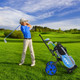 KVV 2-Wheel Kids Golf Cart for Ages 3-10 Blue