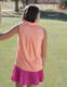 Garb Poppy Youth Girls Sleeveless Golf Polo Orange