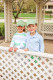 Embroidered Clubs Youth Golf Hat Green - Two Kids Wearing