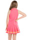 Lucky in Love It's A Win Girls Golf Dress - Neon Pink Back
