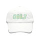 Embroidered Golf Little Kids Hat - White front