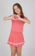 90 Degree by Reflex Girls Golf Outfit Coral On girl front