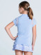 Lucky In Love On Par Girls Golf Polo - Blue / Lavender Back View