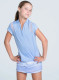 Lucky In Love On Par Girls Golf Polo - Blue / Lavender Front