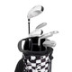 Sunday Golf 6 Club Junior Golf Set Ages 9-12 (kids 52-60" tall) Black White Checkered