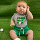 Crawl. Walk. Golf. Infant Onesie On Baby