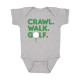 Crawl. Walk. Golf. Infant Onesie Front