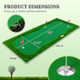 Large Portable Golf Putting Green with 3 Cups - Dimensions