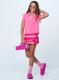 Lucky in Love Hot Pink Preppy Girls Golf Outfit - Full Body