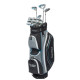 Tour Edge TE-200 10 Club Womens Golf Set Cart Bag (for girls 63-67" tall) - Silver/Blue