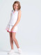 Lucky In Love Smocked Frill Skort - White - Full Body View with matching tank