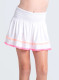 Lucky In Love Smocked Frill Skort - White - Front View