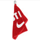 Nike Performance Golf Towel 2.0 - Nike Just Do It. University Red with carabiner