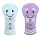Happy Face PU Leather Headcovers - Light Blue or Purple