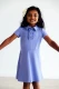 Short Sleeve Polo Dress Periwinkle
