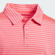 adidas Climacool Striped Boys Golf Polo - Pure Turbo