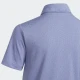 Adidas Textured Boys Golf Polo Blue  Back Sleeve