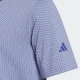 Adidas Textured Boys Golf Polo Blue Sleeve Logo