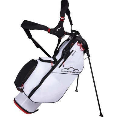 Sun Mountain Phenom Teen Golf Bag Ages 12-16 (Bag Height 34") White Black Red