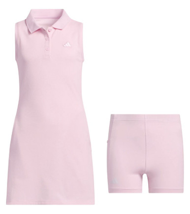 adidas golf dress pink $110 Adidas women's Made With Nature Golf Dress with Shorts IK4385 Pink Peach M