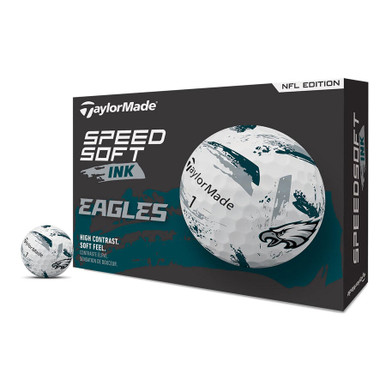 TaylorMade SpeedSoft NFL Philadelphia Eagles Ink Golf Balls - Dozen